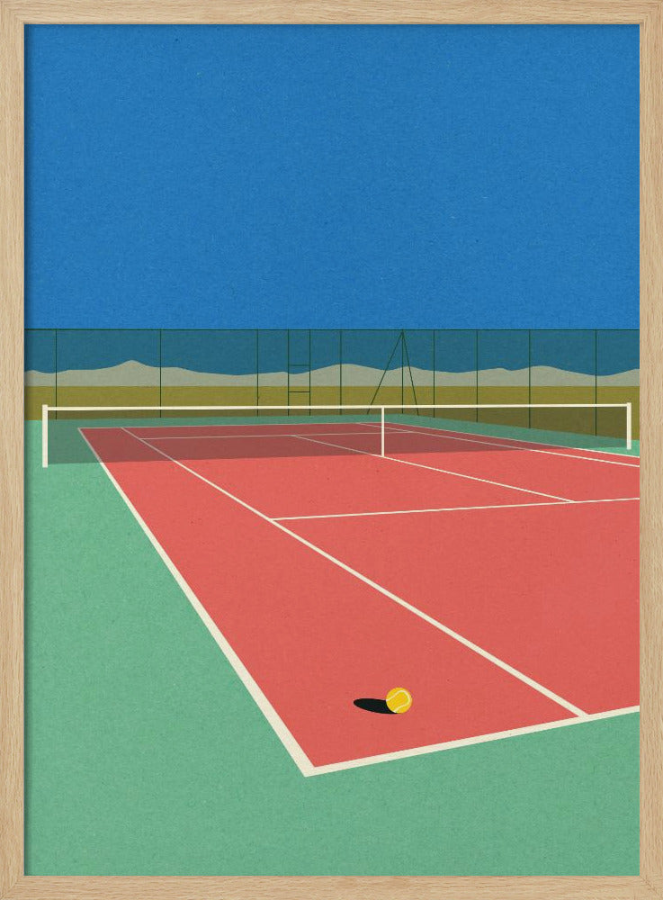 Tennis Court In the Desert | Poster