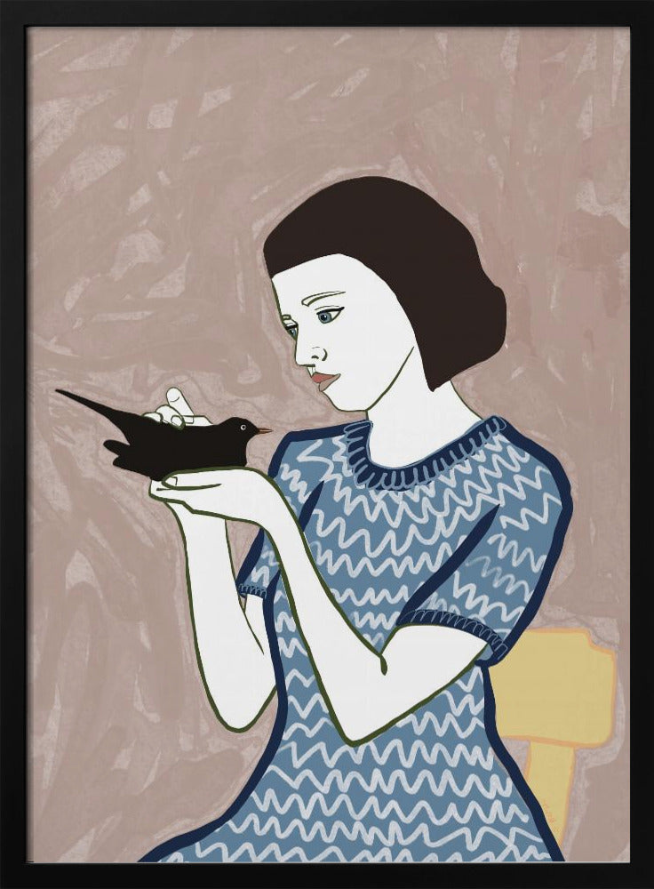Bird lady sitting | Poster