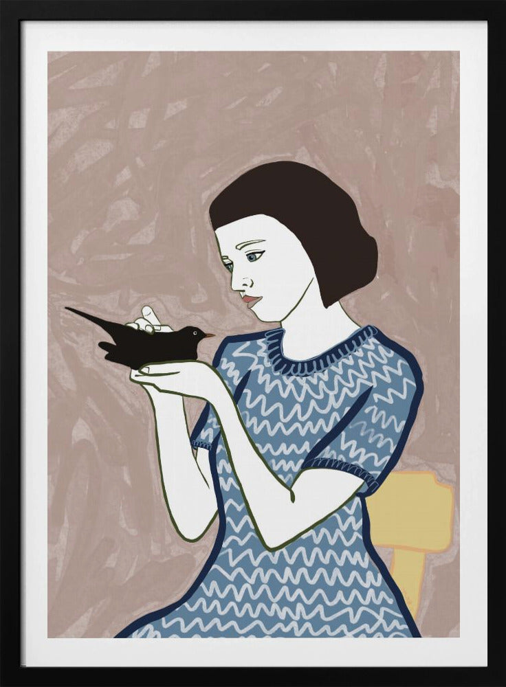 Bird lady sitting | Poster