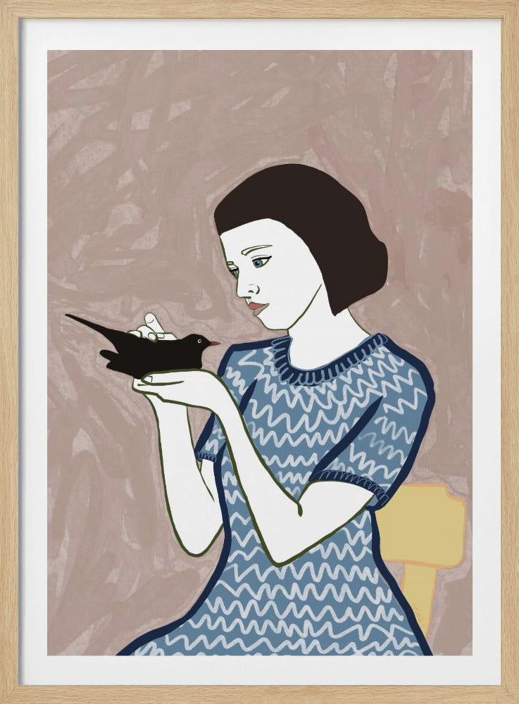 Bird lady sitting | Poster