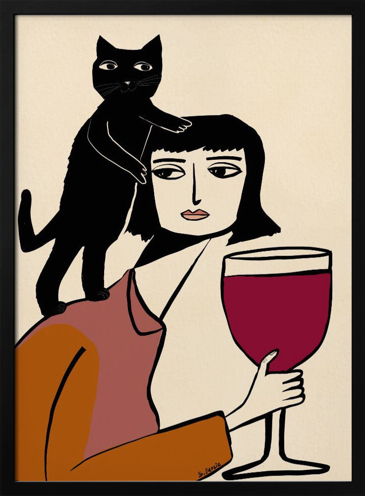 Wine and cat lover | Poster