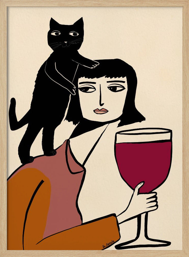 Wine and cat lover | Poster