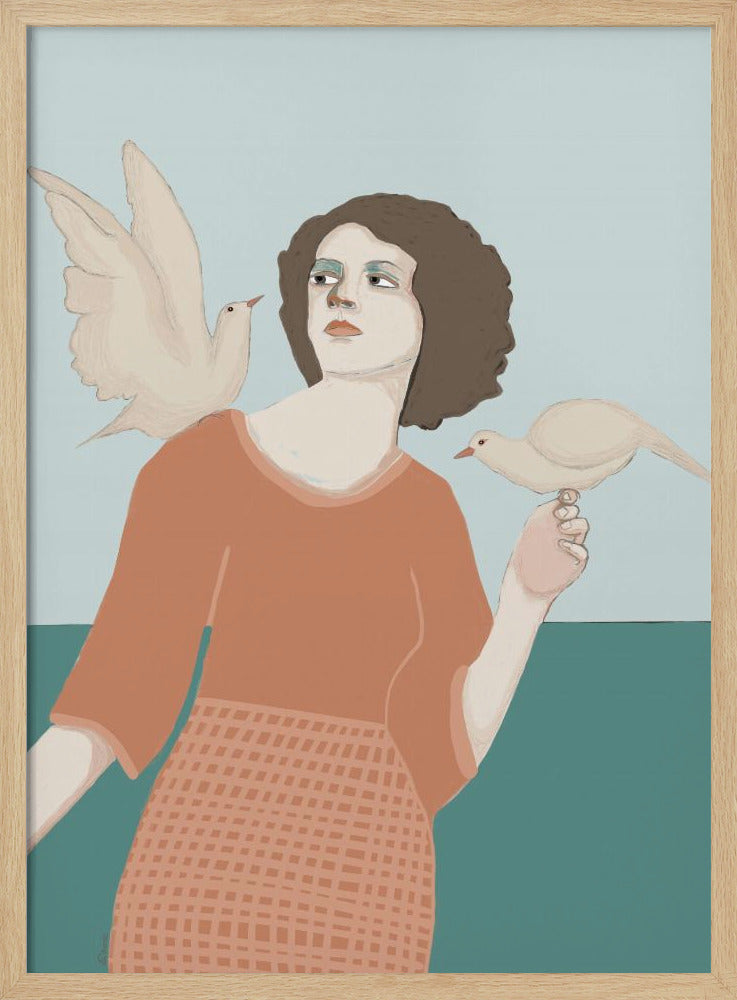 Peace Dove Lady | Poster