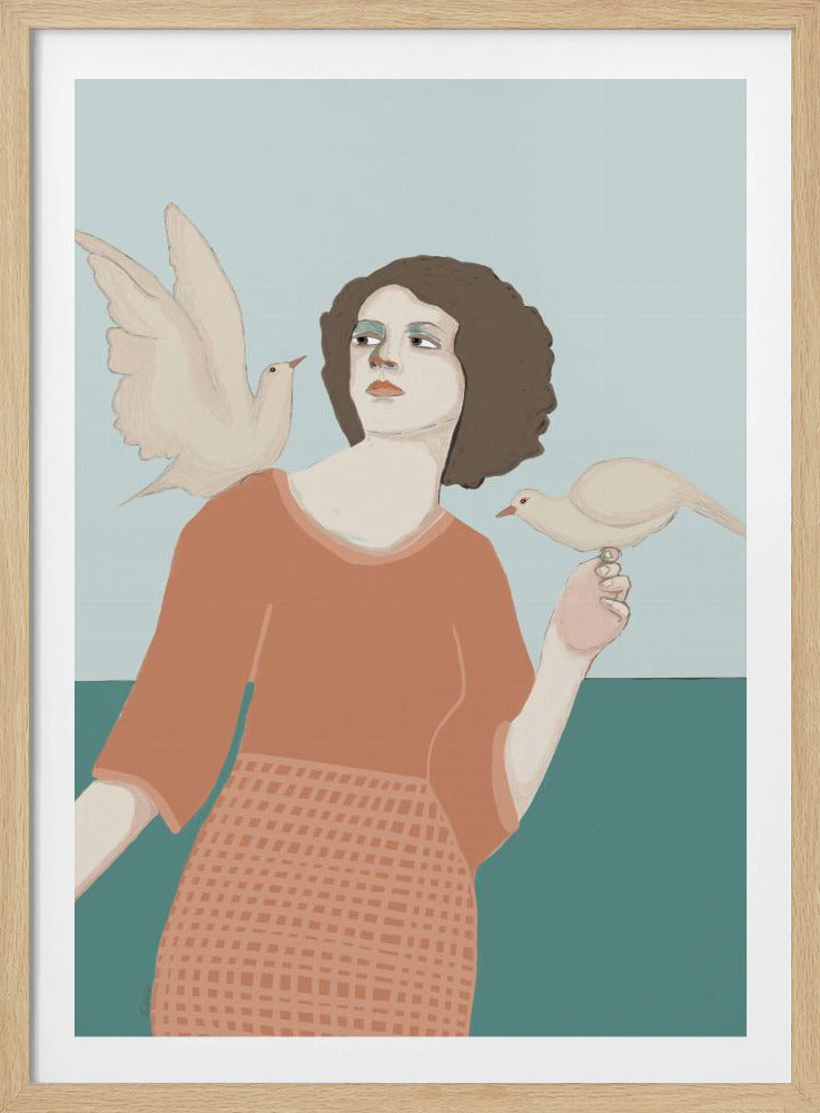 Peace Dove Lady | Poster