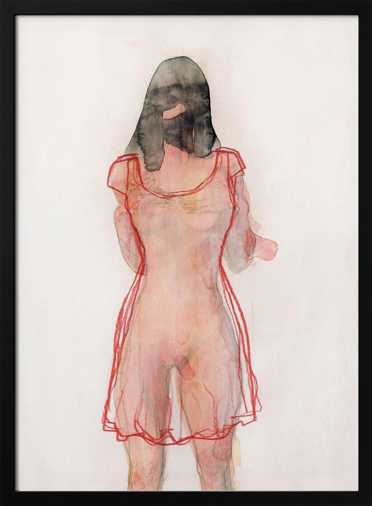 Figure Study (red Dress) | Poster