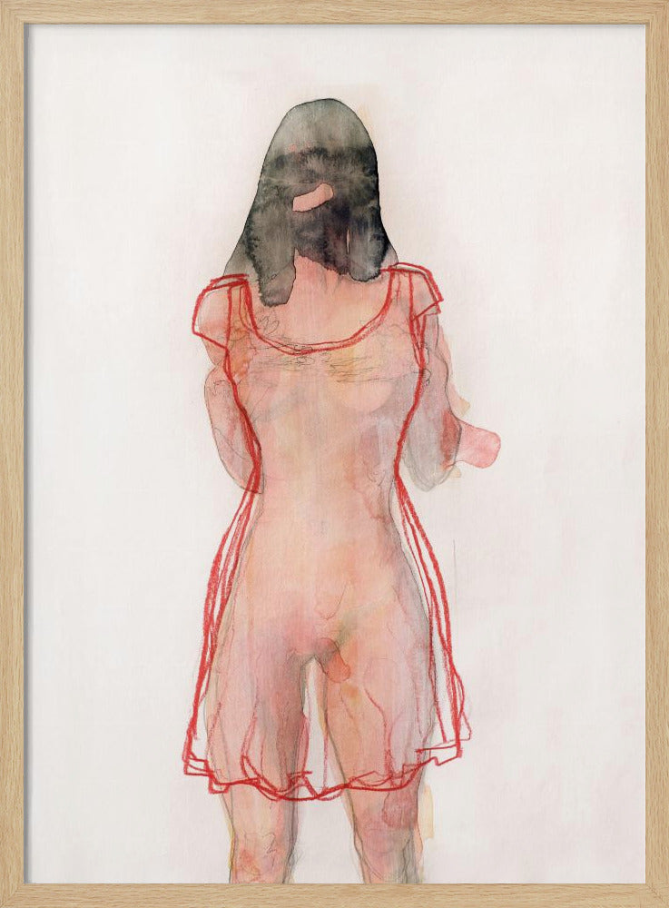 Figure Study (red Dress) | Poster