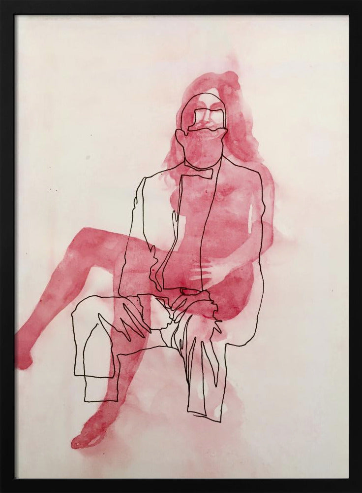 Two Seated Figures | Poster