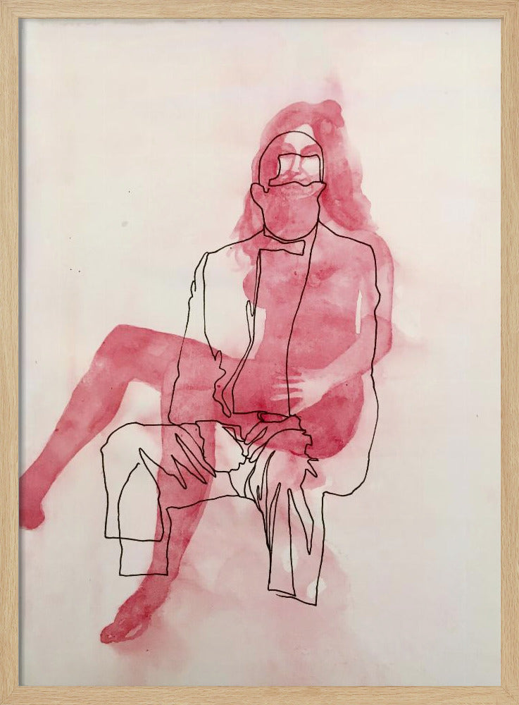 Two Seated Figures | Poster