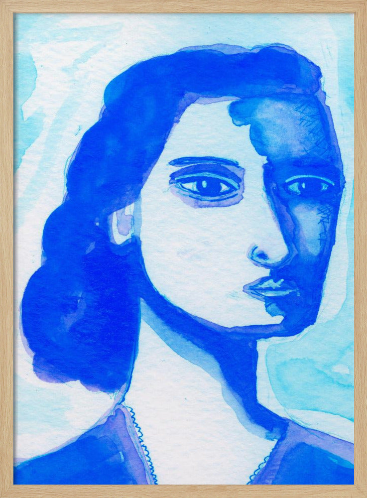 The deep thinker blue | Poster