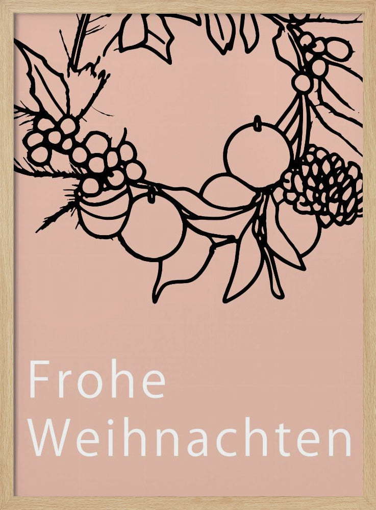 Bows and Baubles: Frohe Weihnachten Christmas | Poster