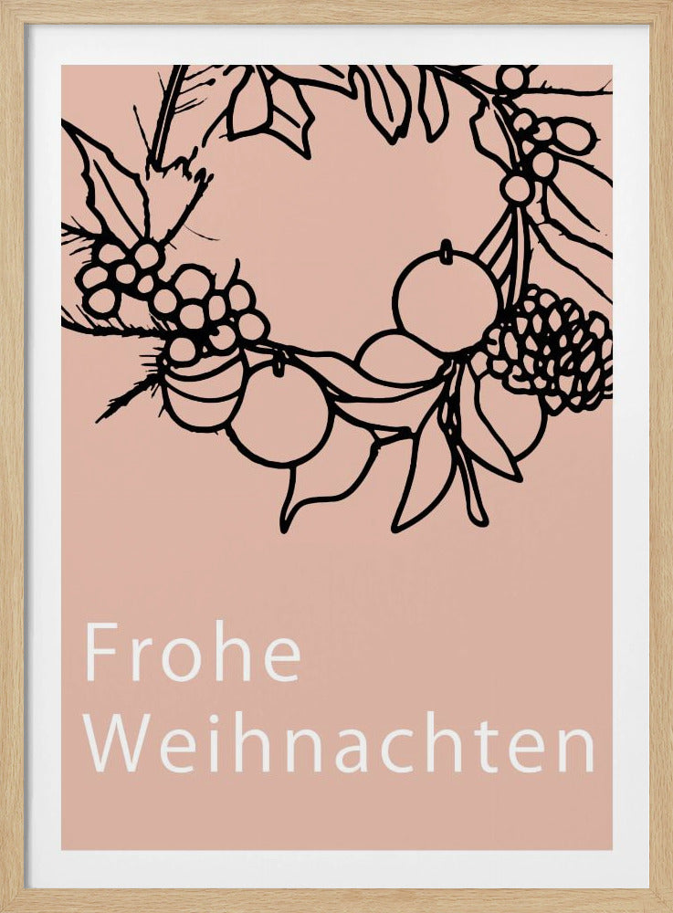 Bows and Baubles: Frohe Weihnachten Christmas | Poster