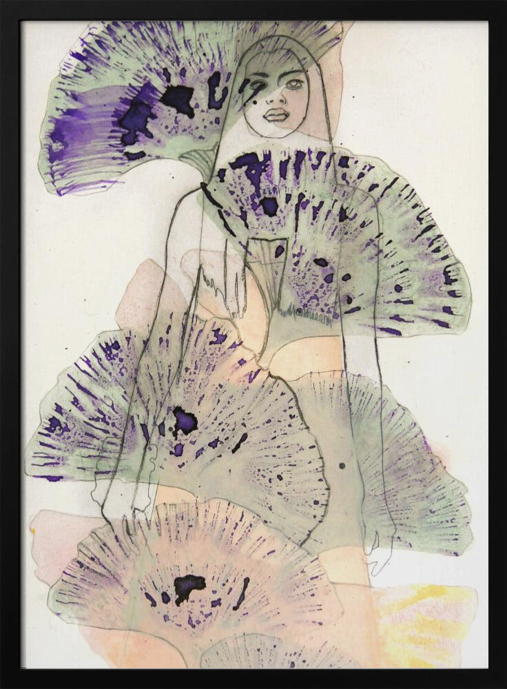 Ginko Leaves Etching | Poster