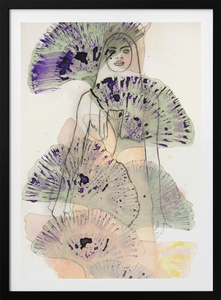 Ginko Leaves Etching | Poster