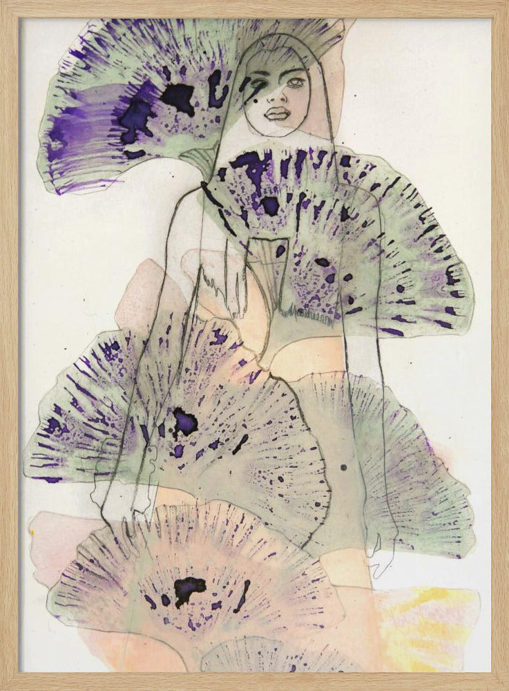 Ginko Leaves Etching | Poster