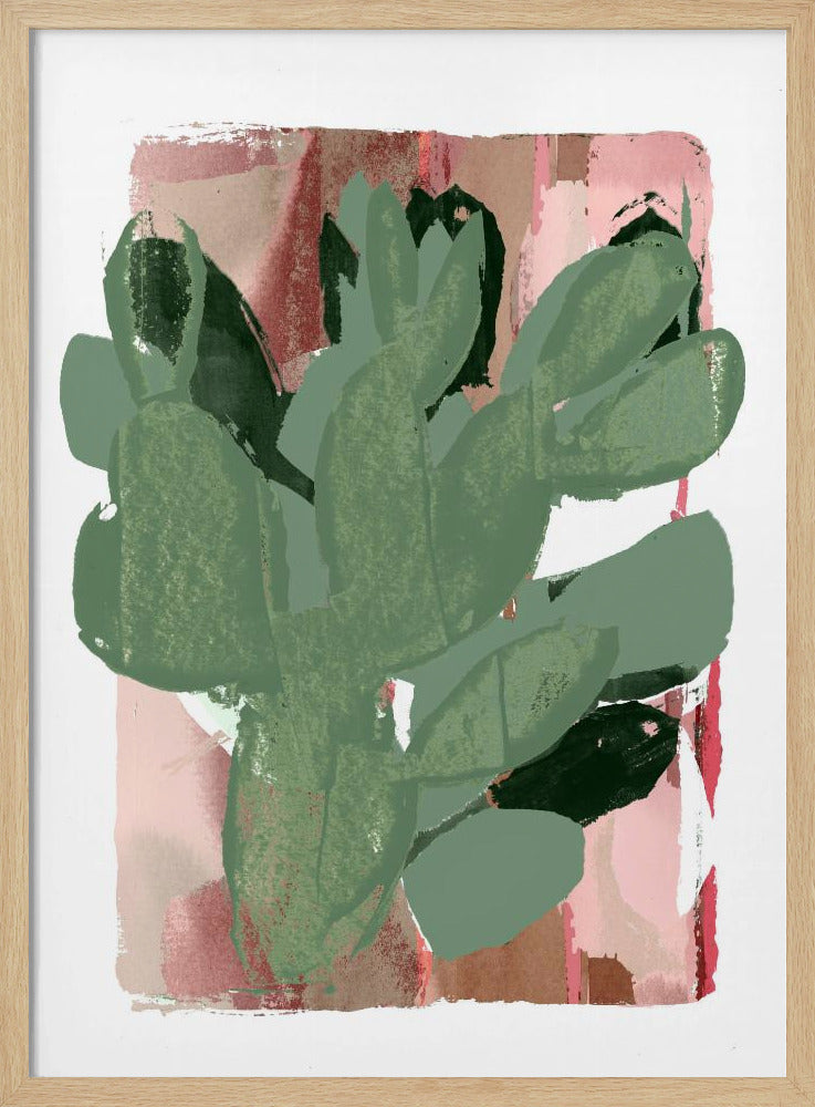 Cactus Green Pink 3 | Poster