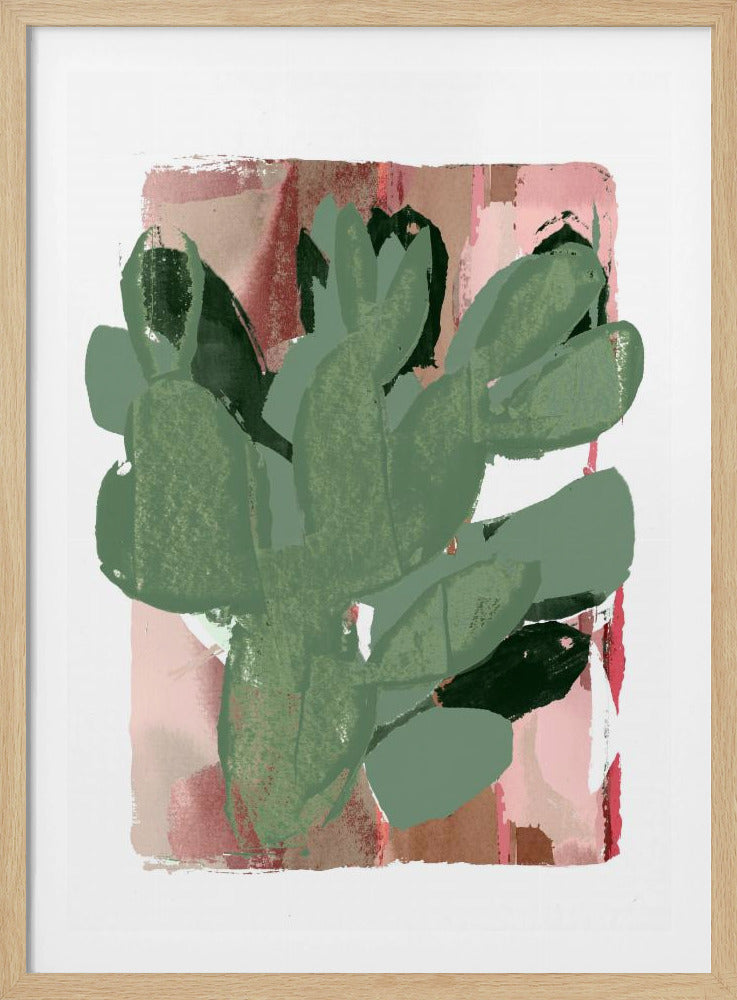 Cactus Green Pink 3 | Poster