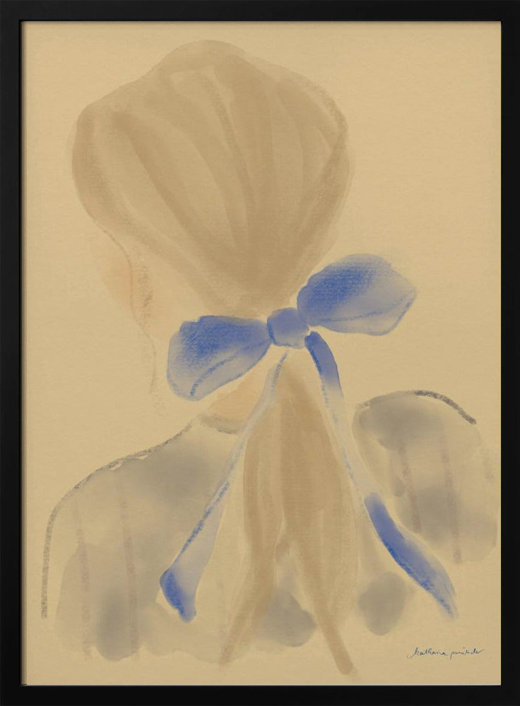 Girl With A Blue Hair Ribbon | Poster