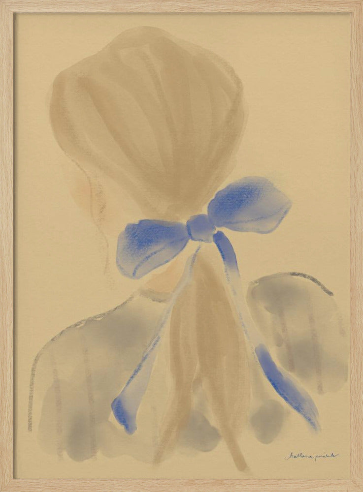 Girl With A Blue Hair Ribbon | Poster
