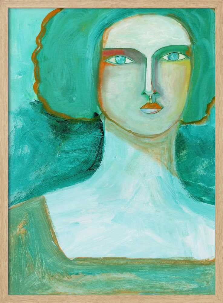 Green Girl Dreaming of the Sea | Poster