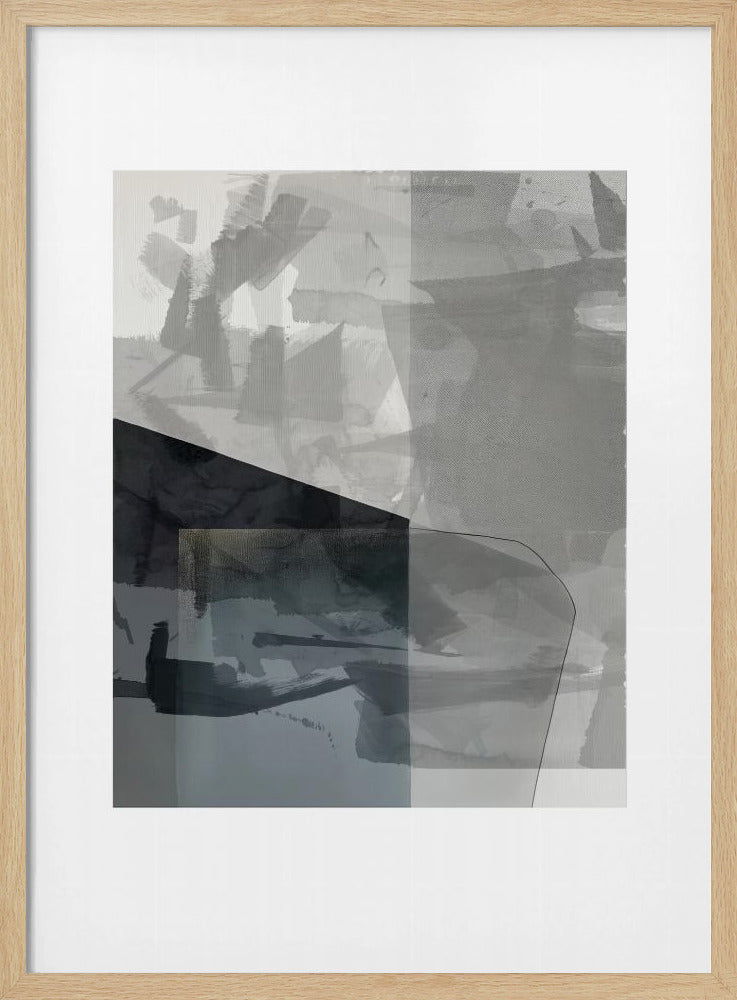 Abstract Monochrome Wash 1 | Poster