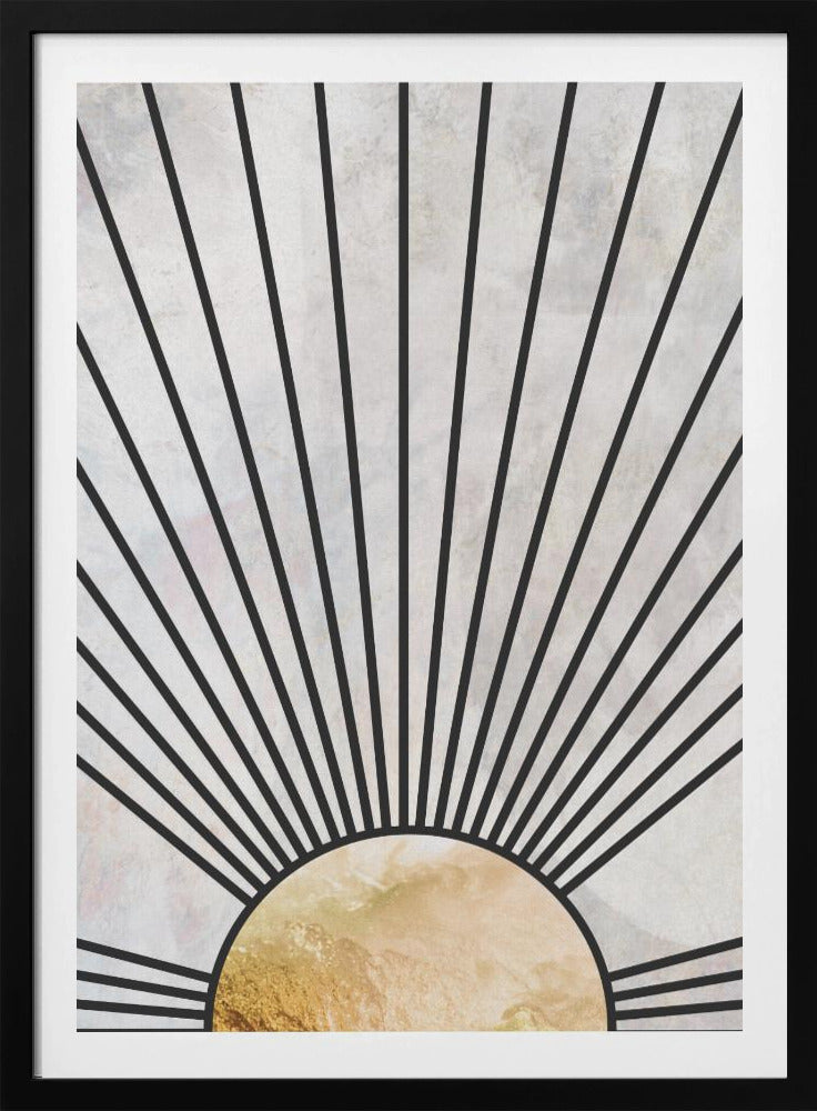 Black gold rising sun | Poster