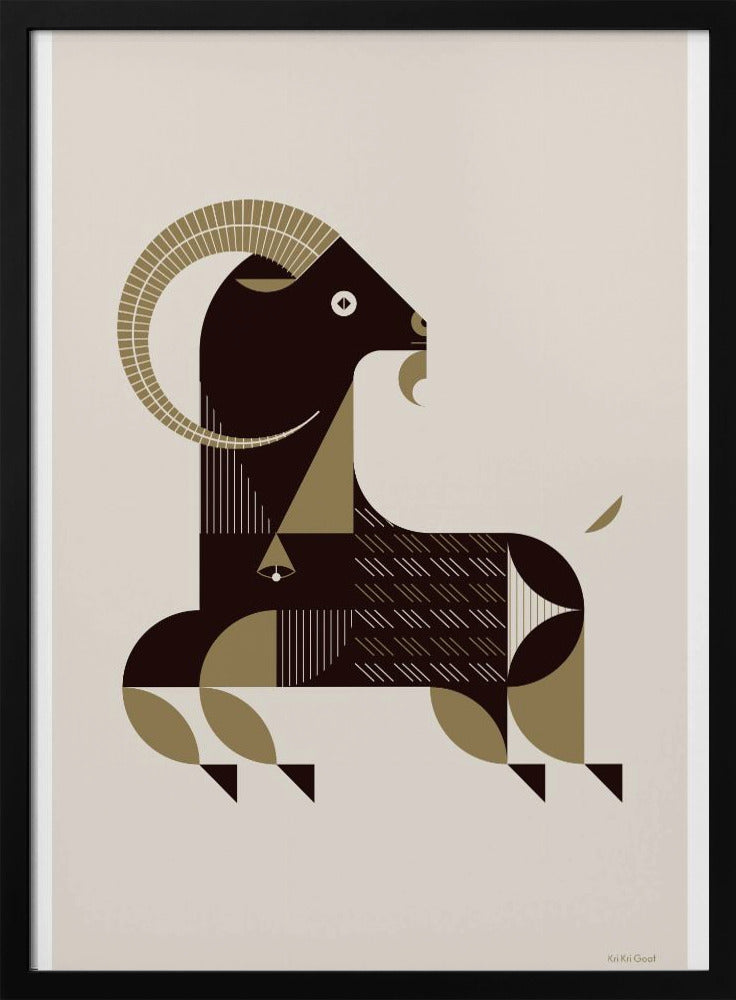 Golden Animals - Kri Kri Goat (White) | Poster