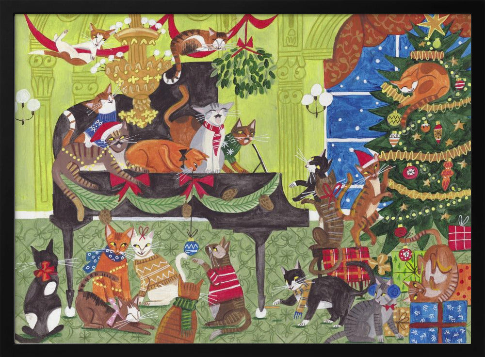 Cats playing piano | Poster