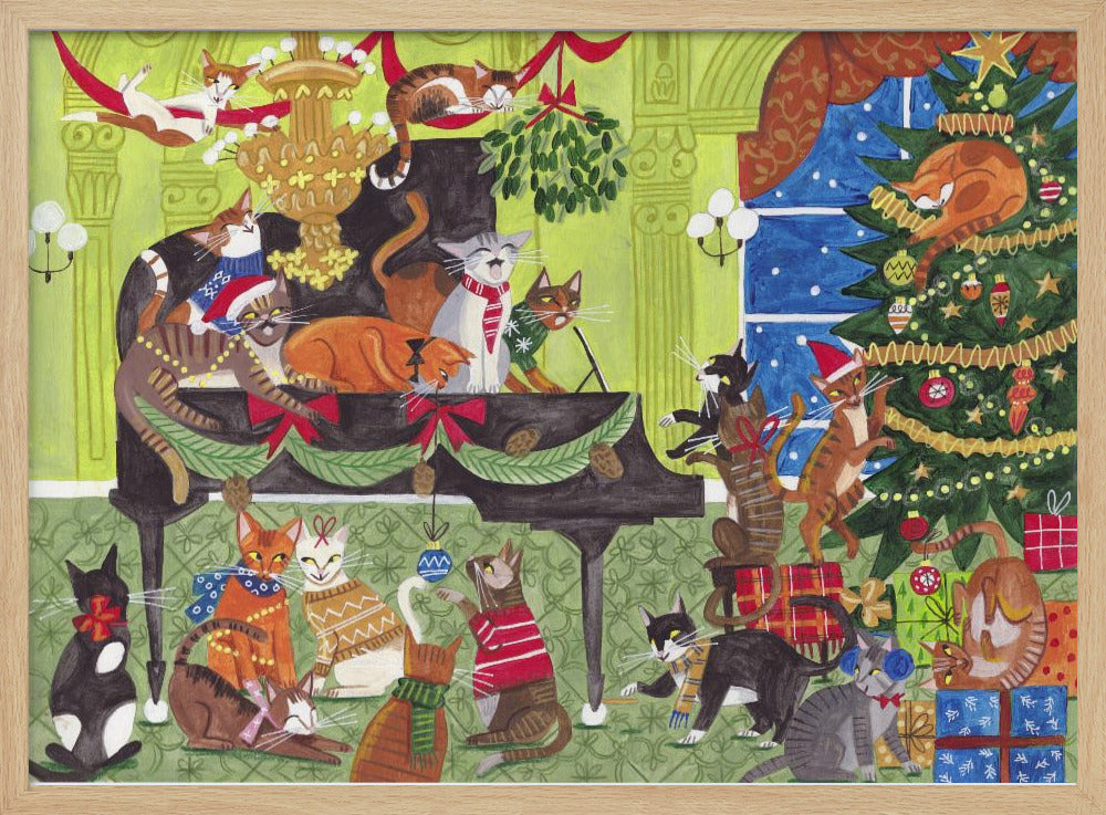 Cats playing piano | Poster