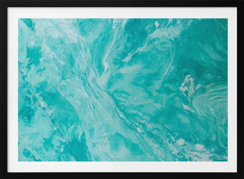 Fluid Movement In Aqua Tones | Poster