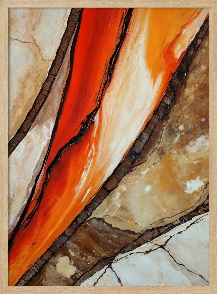 Fiery Canyon Veins | Poster