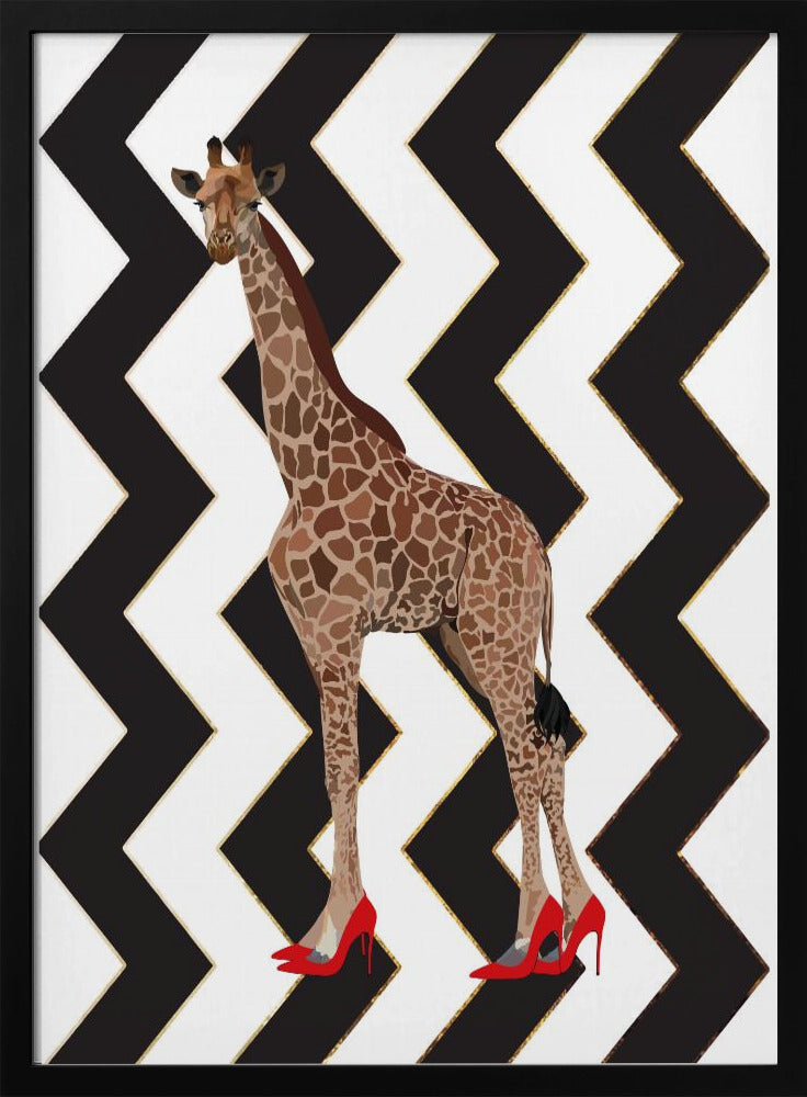 Giraffe Heels zigzag | Poster