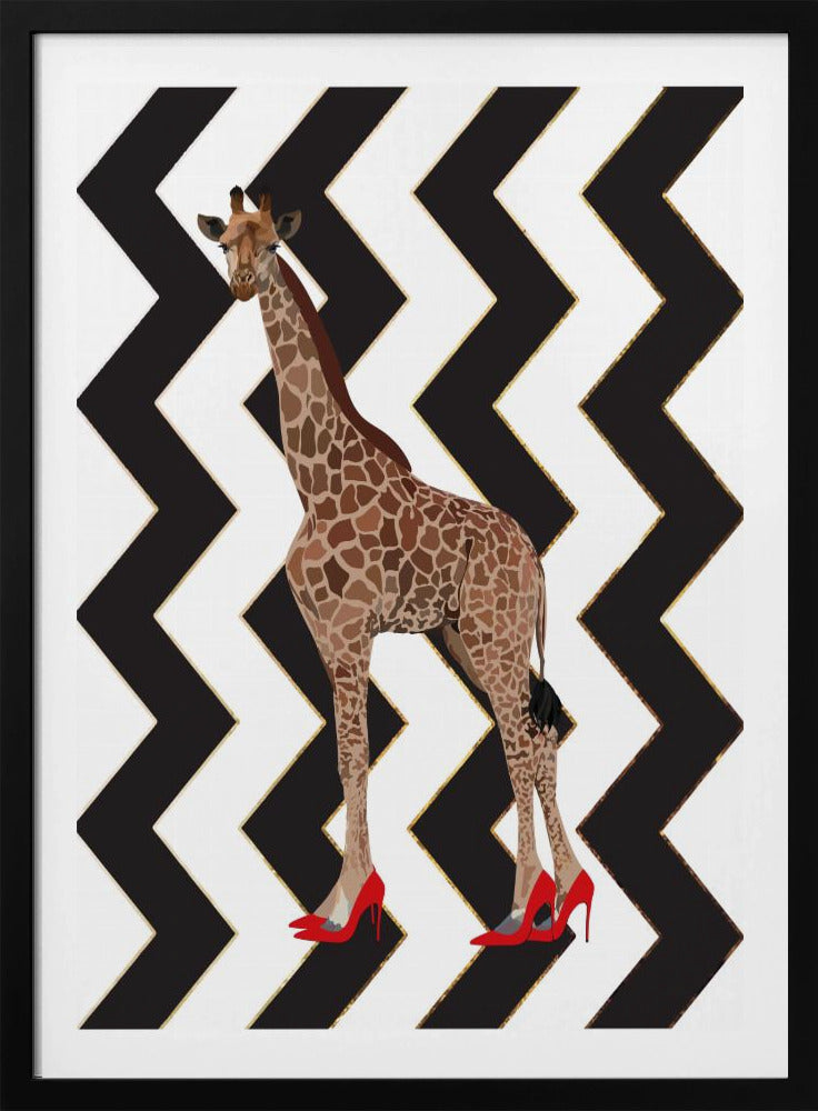 Giraffe Heels zigzag | Poster