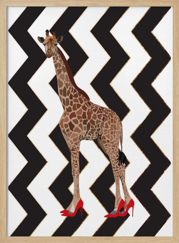 Giraffe Heels zigzag | Poster