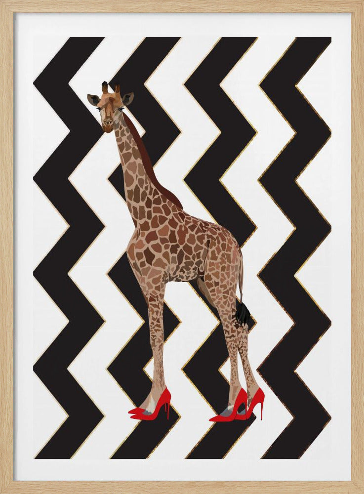 Giraffe Heels zigzag | Poster