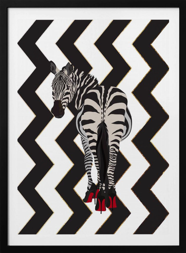 Zebra Heels Zigzag | Poster