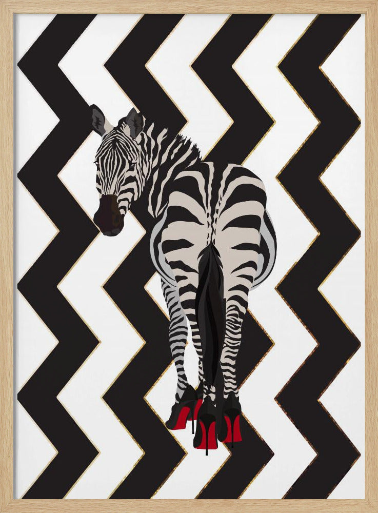 Zebra Heels Zigzag | Poster