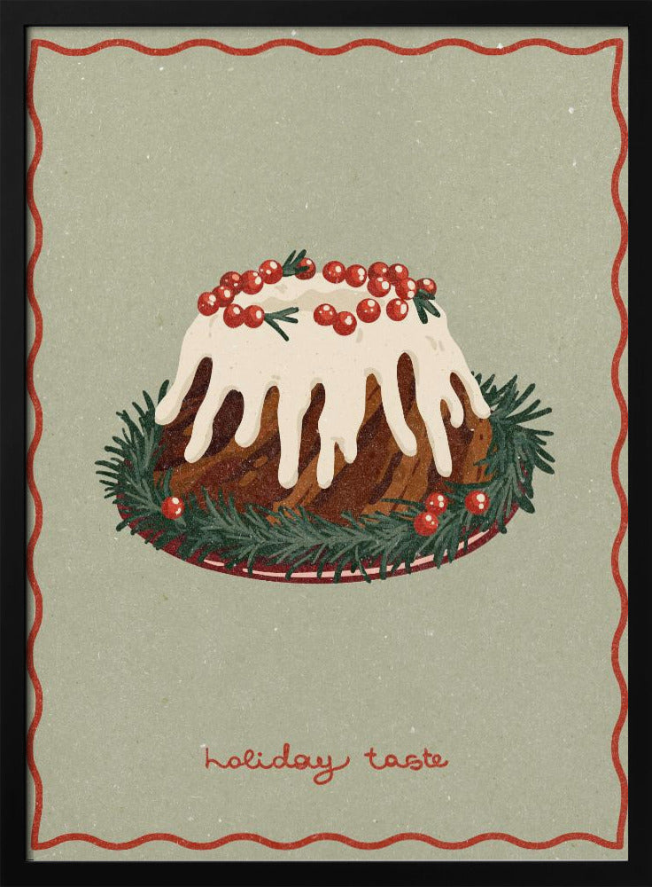 Christmas cake. Holiday Taste | Poster