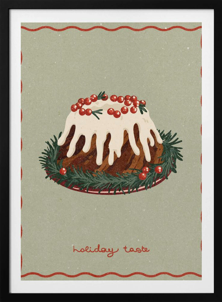 Christmas cake. Holiday Taste | Poster