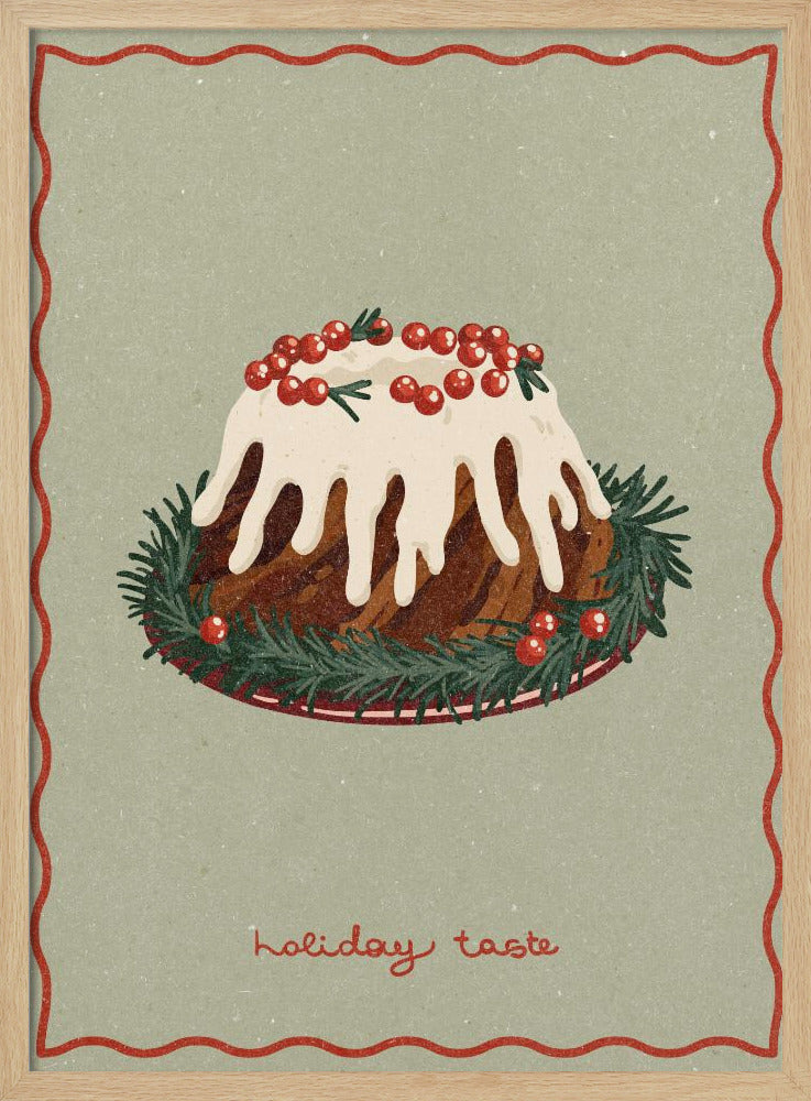 Christmas cake. Holiday Taste | Poster