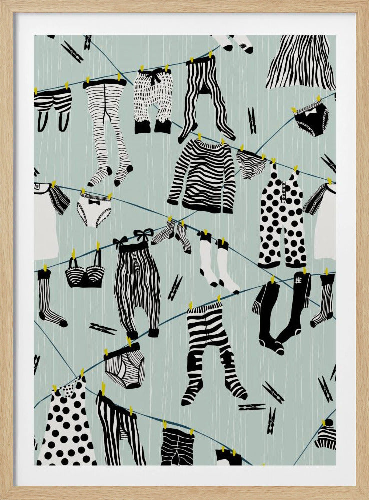 Hang out in laundry room pattern | Poster