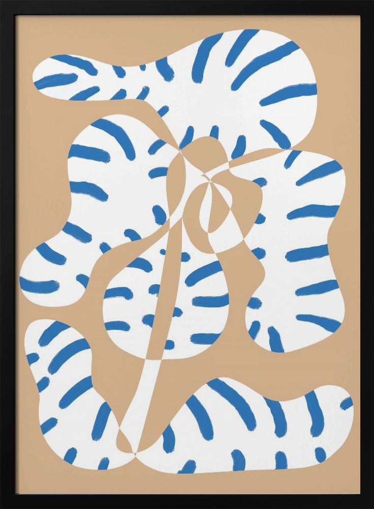 Abstract Shapes Flower Tiger print | Poster