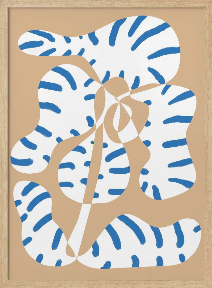 Abstract Shapes Flower Tiger print | Poster