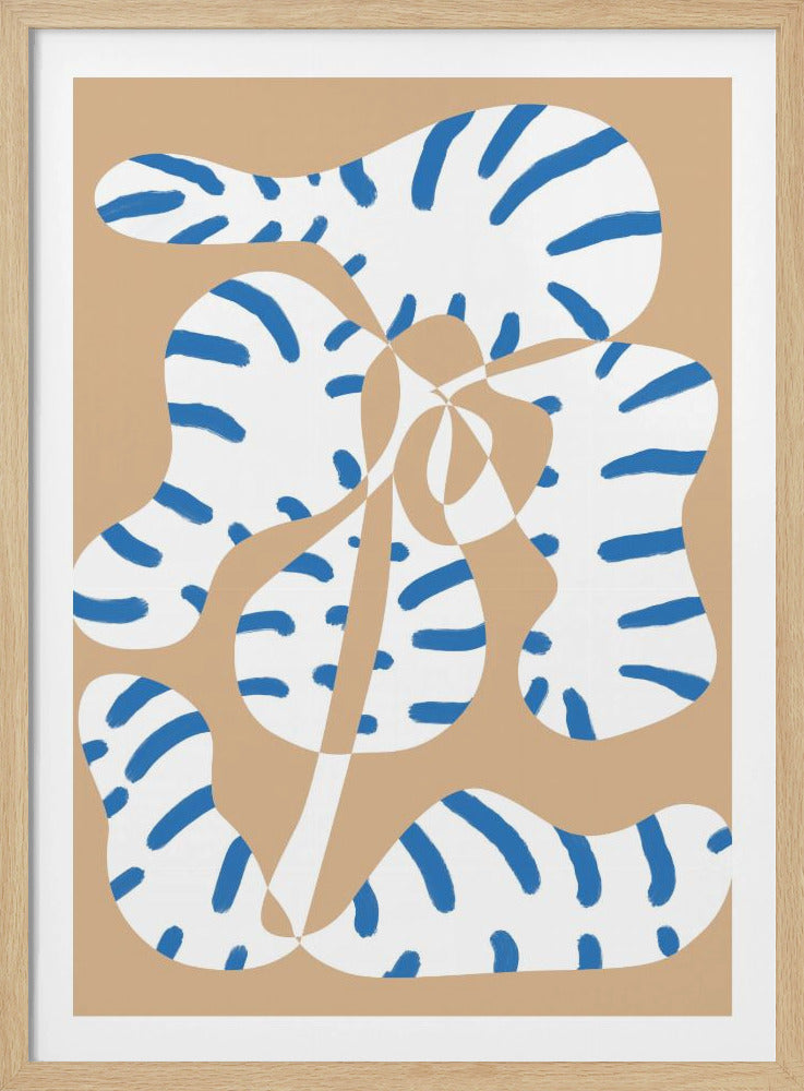 Abstract Shapes Flower Tiger print | Poster