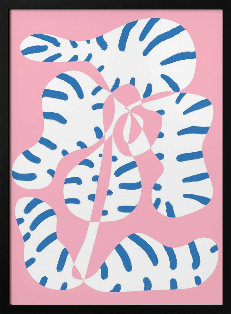Abstract Shapes Flower Tiger print | Poster