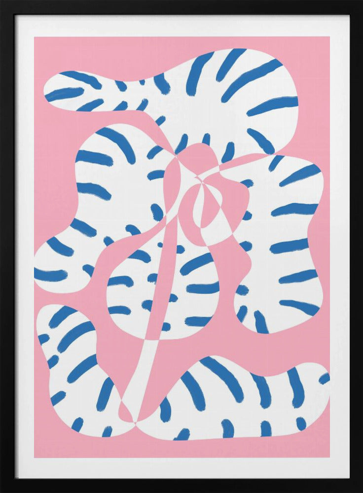 Abstract Shapes Flower Tiger print | Poster