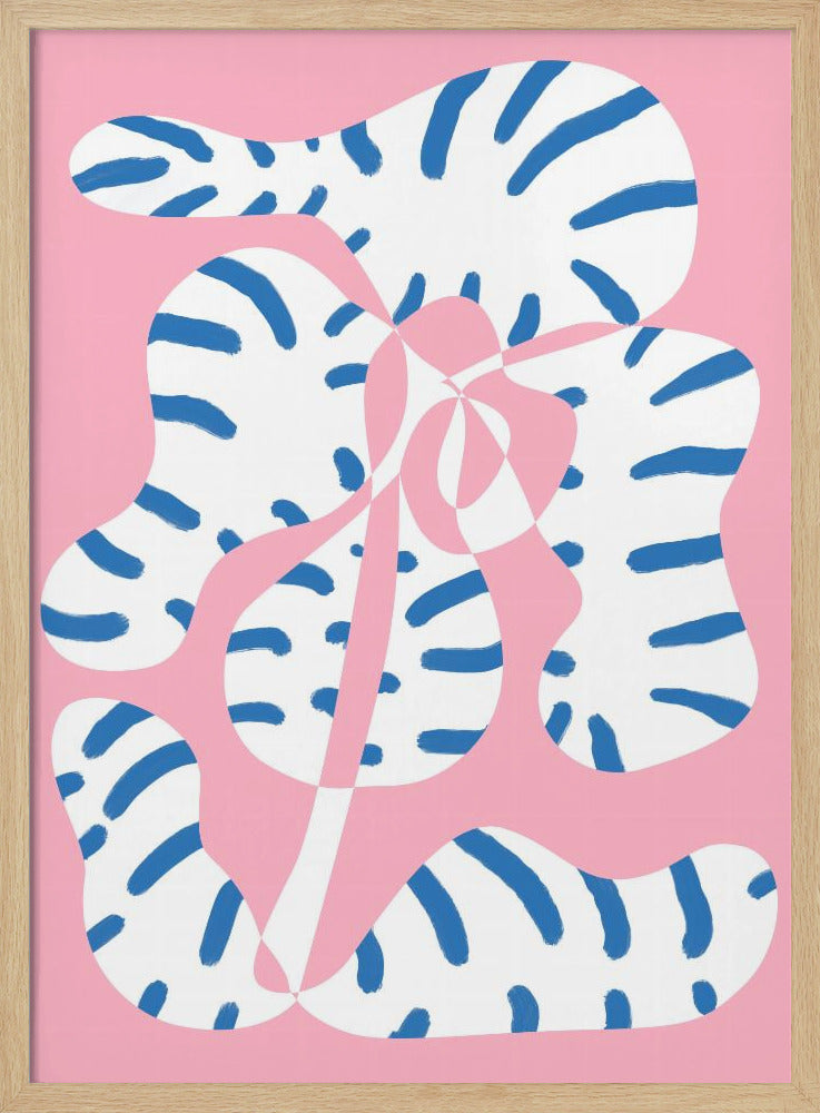 Abstract Shapes Flower Tiger print | Poster