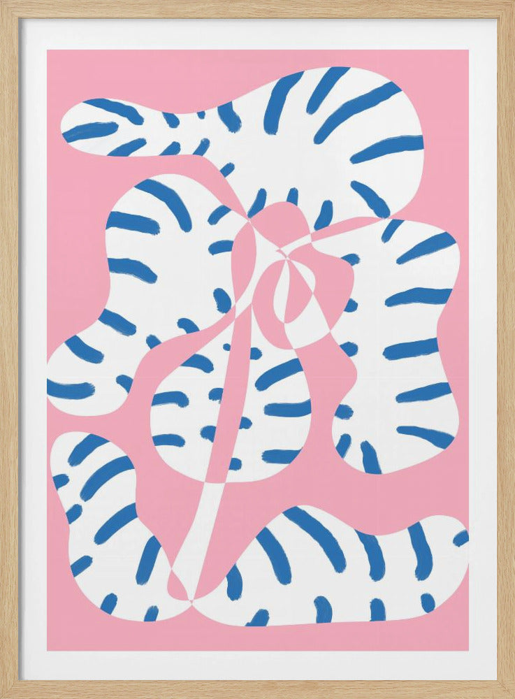 Abstract Shapes Flower Tiger print | Poster