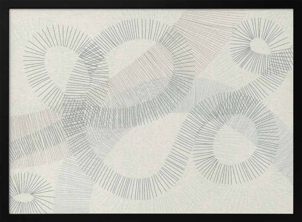 calming essentials Curved Lines blue | Poster