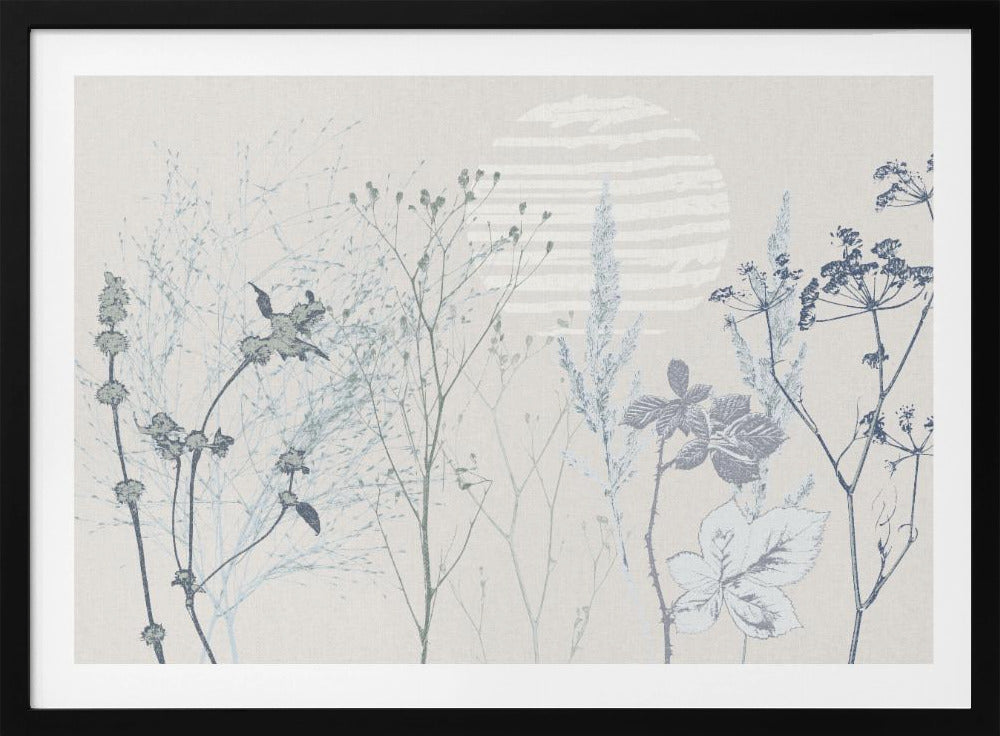 Plant based calming atmosphere soft blue | Poster