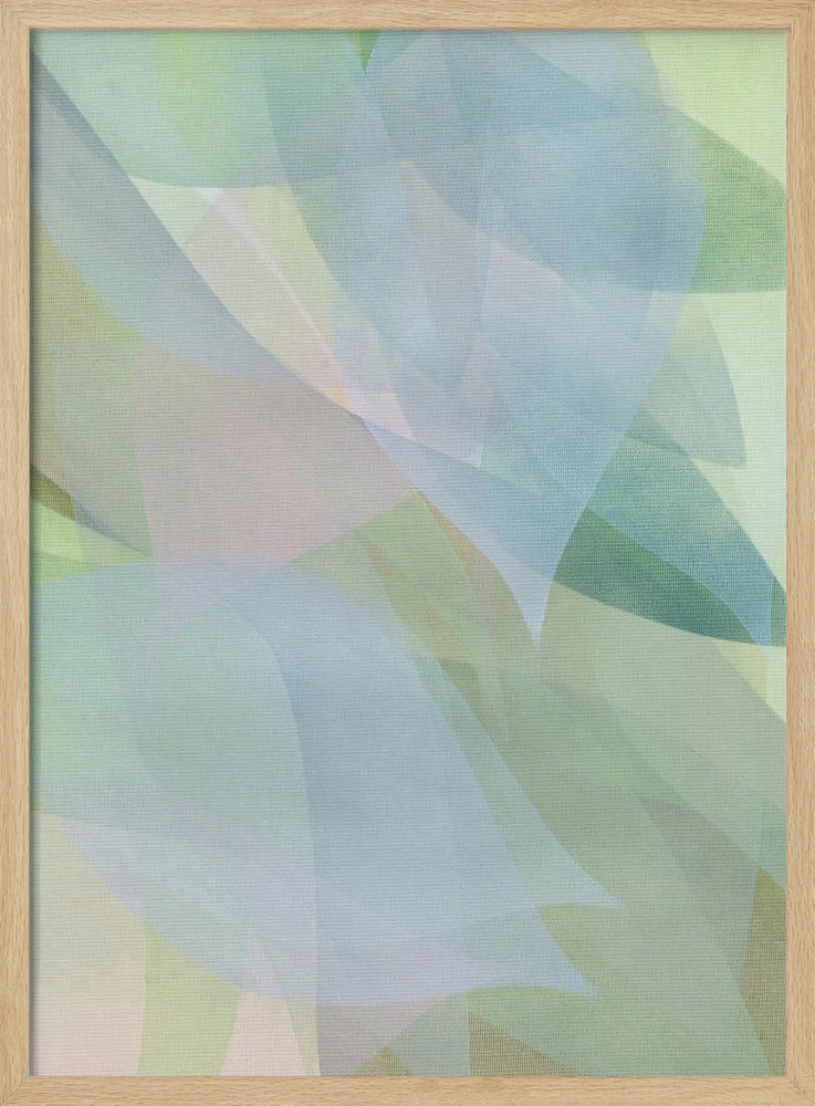 Soft Pastel Leaves 1 | Poster